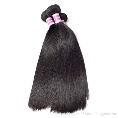 Brazilian 10A Products Virgin Raw Straight Human Hair Extension Silky Hair